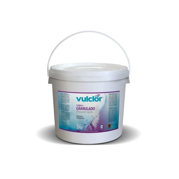 Cloro 60 Granulado Disolución Rápida x 5 kg Vulclor Vulcano