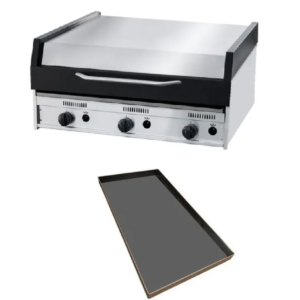 Parrilla Acero Inox Corbelli CFP 90 c/Plancheta y Tapa
